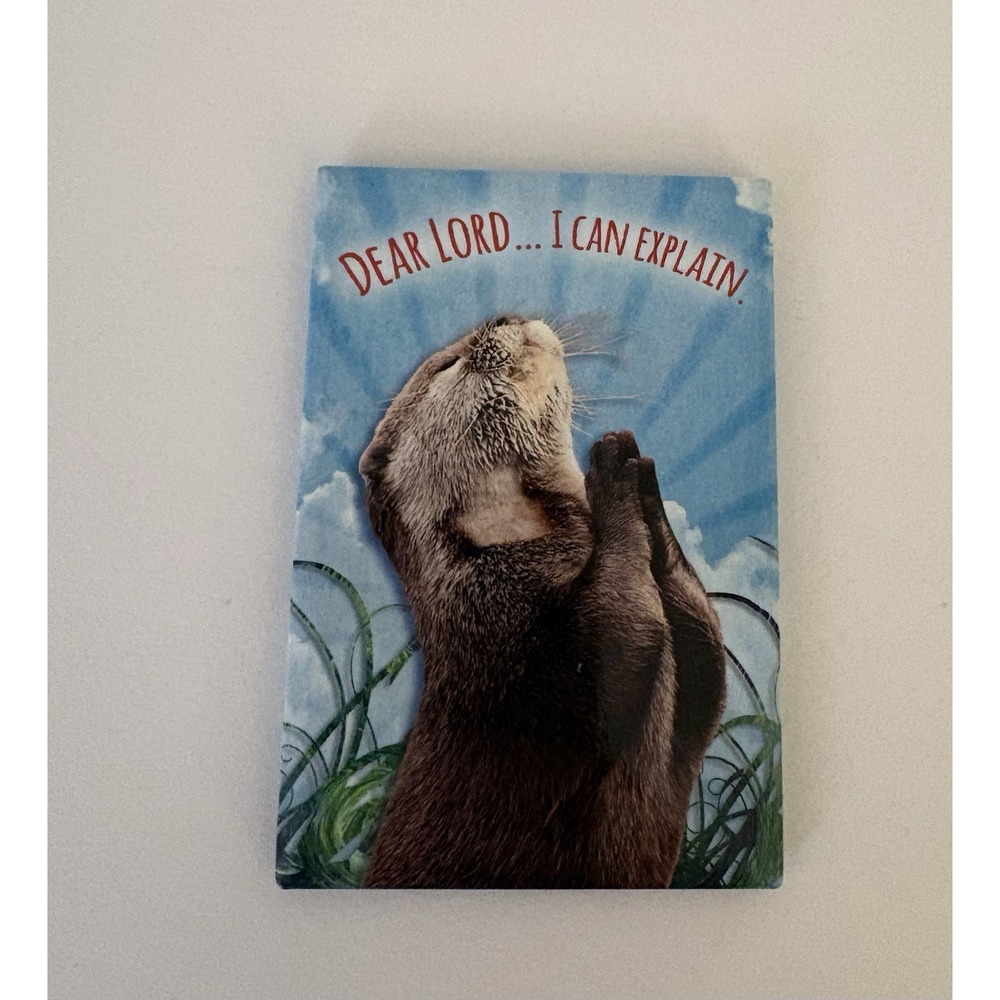 Otter Magnet Dear Lord I Can Explain Funny Animal Magnet